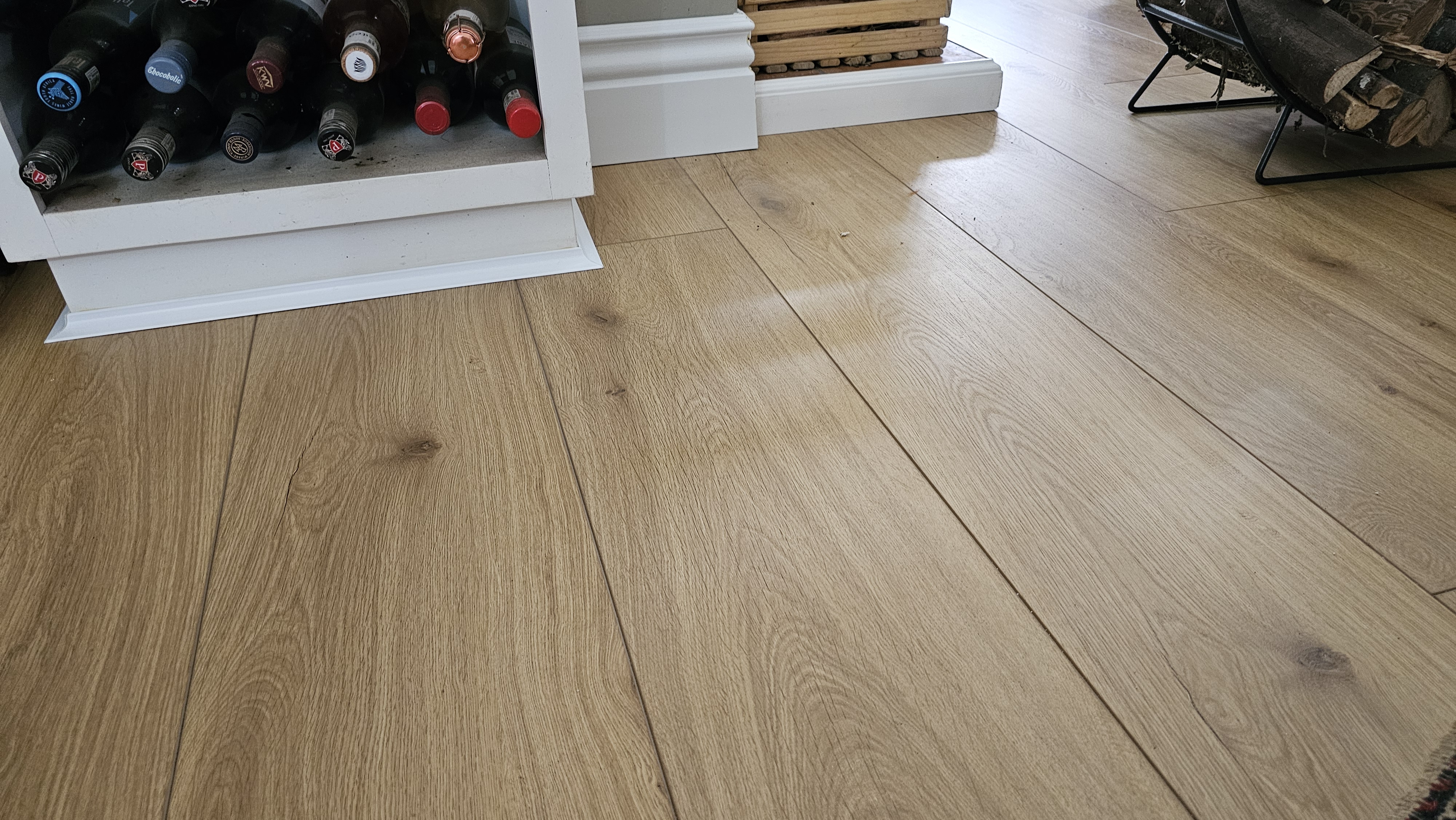 Installed wood-look flooring