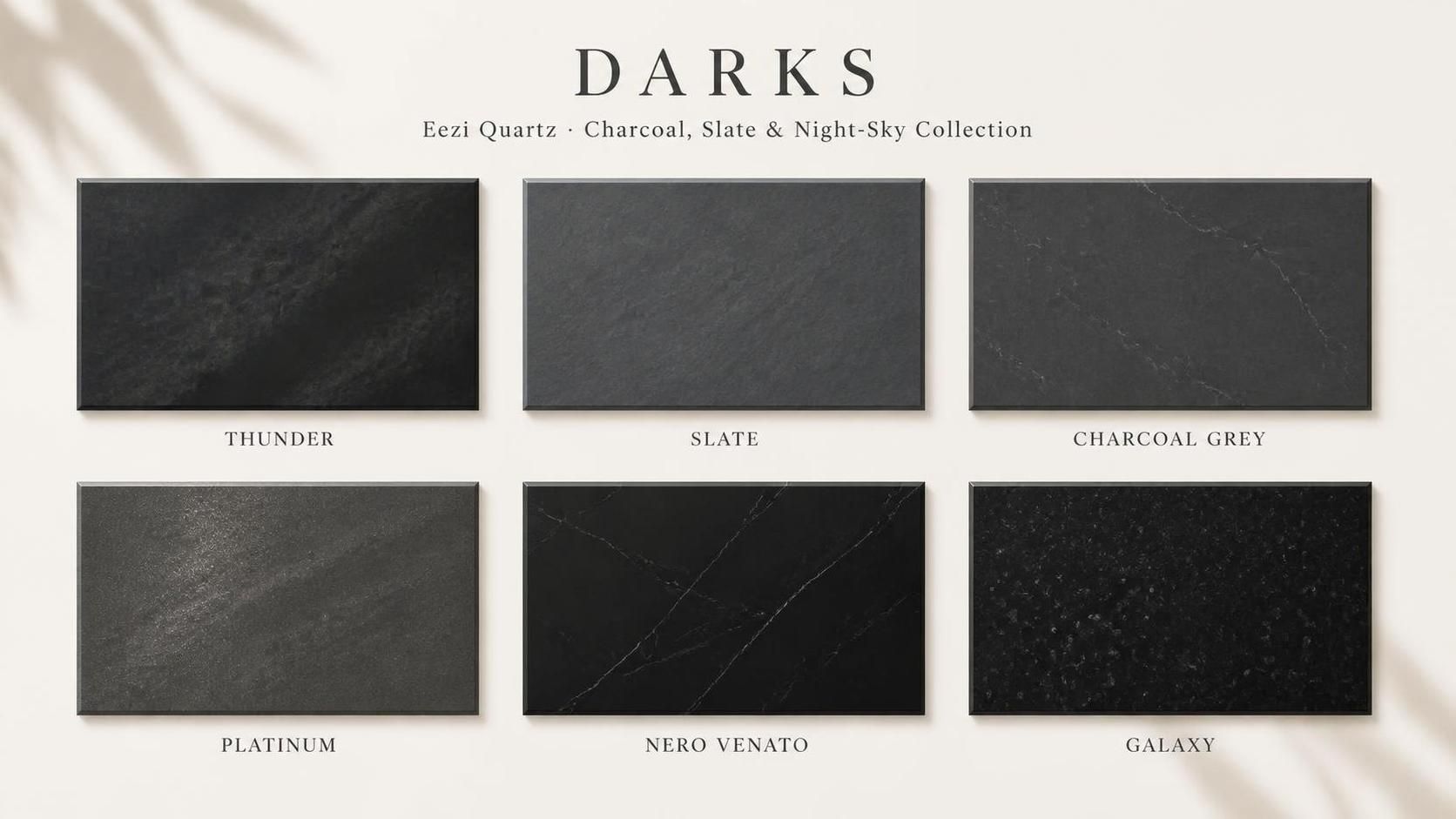 Dark quartz worktop