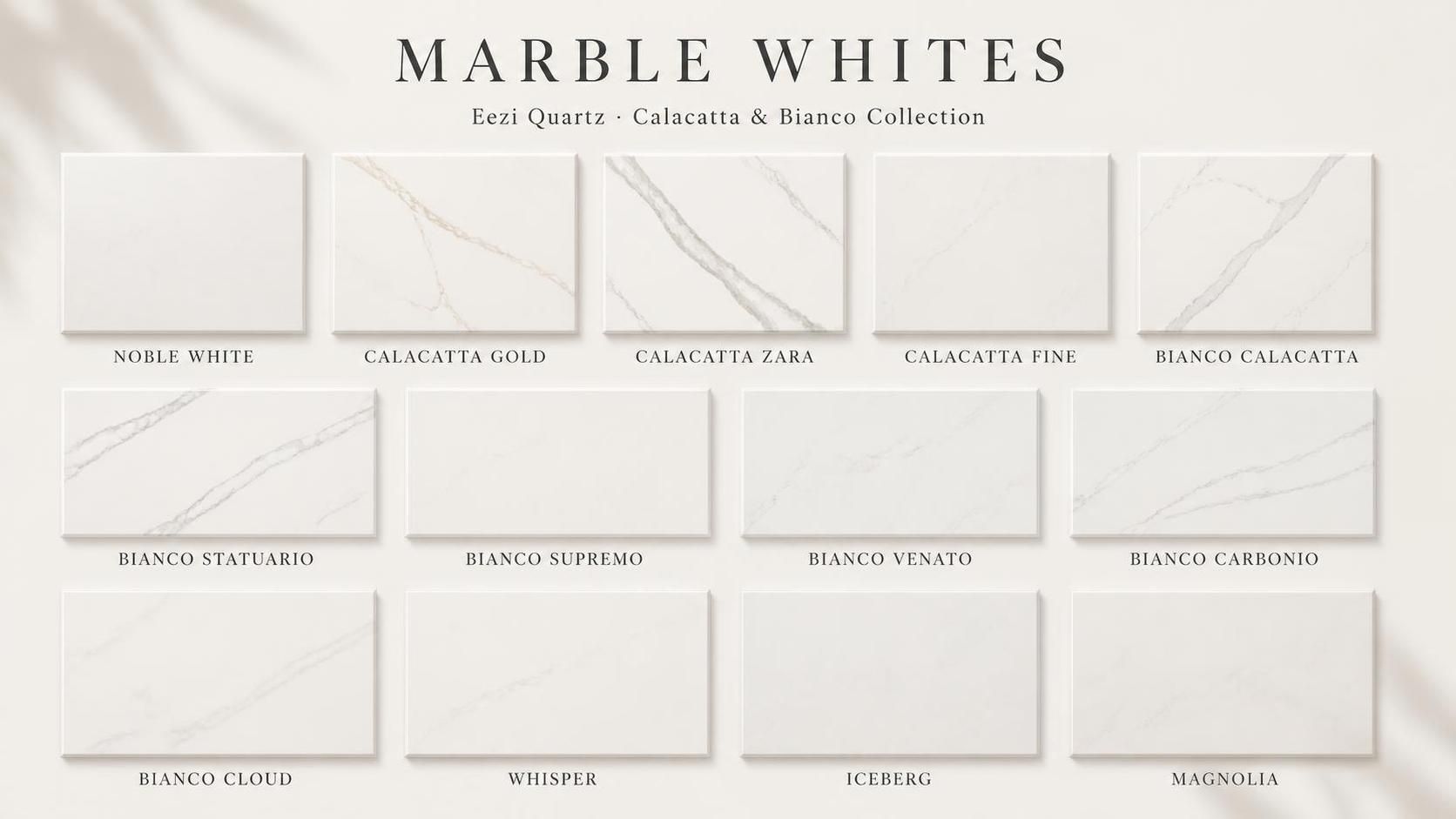 Pale marble-look quartz worktop